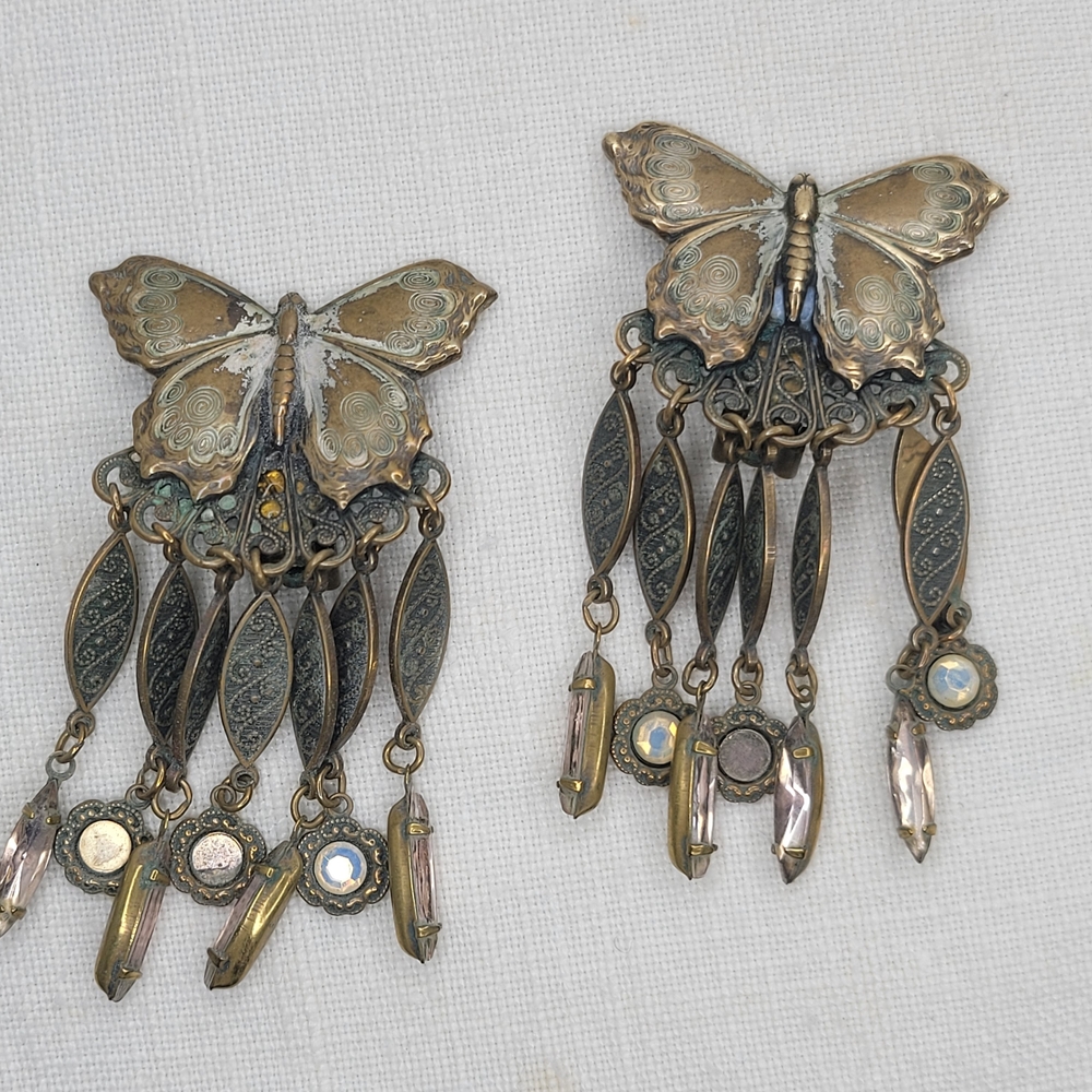 Vintage Butterfly Dangle Earrings
